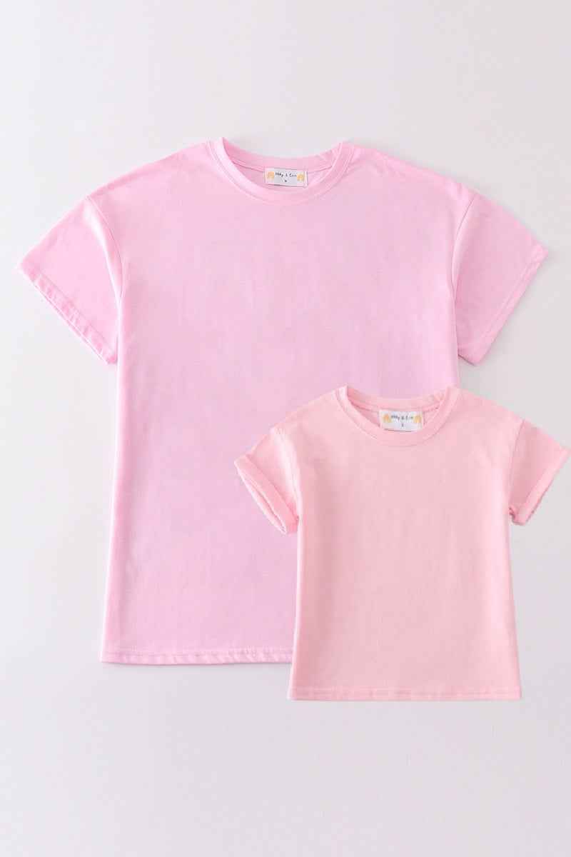 Premium Blush basic T-shirt Kids and adult