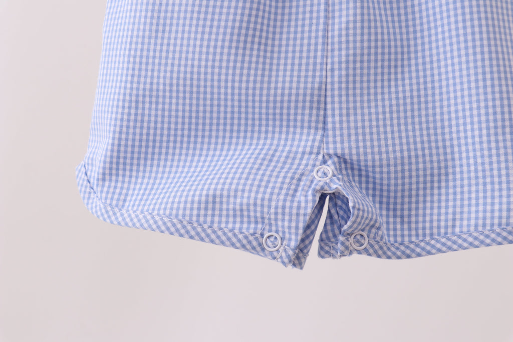 Blue ruffle bow bubble