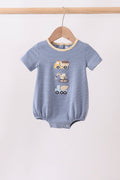 Blue stripe truck embroidery bubble