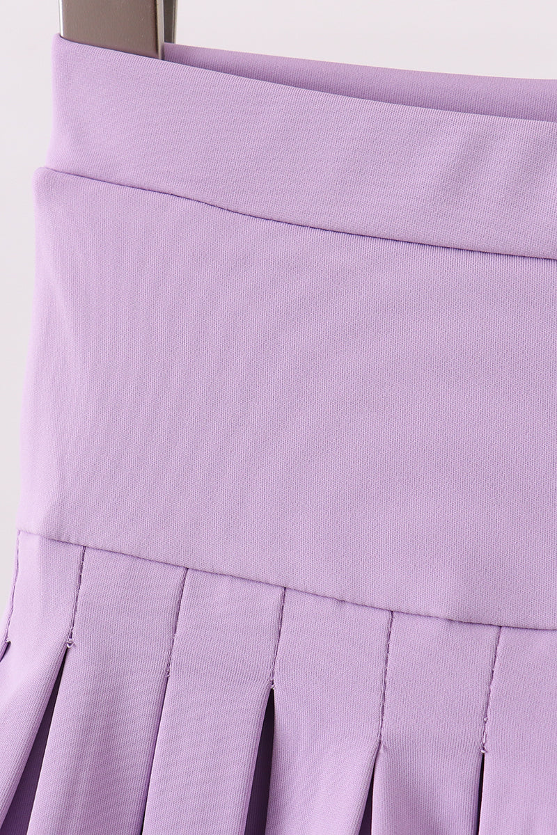 Purple pleated skort