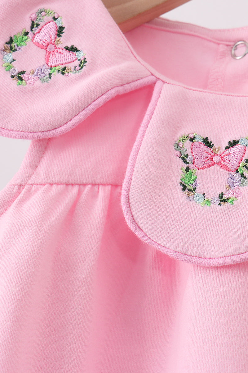 Pink Floral Embroidery Bubble