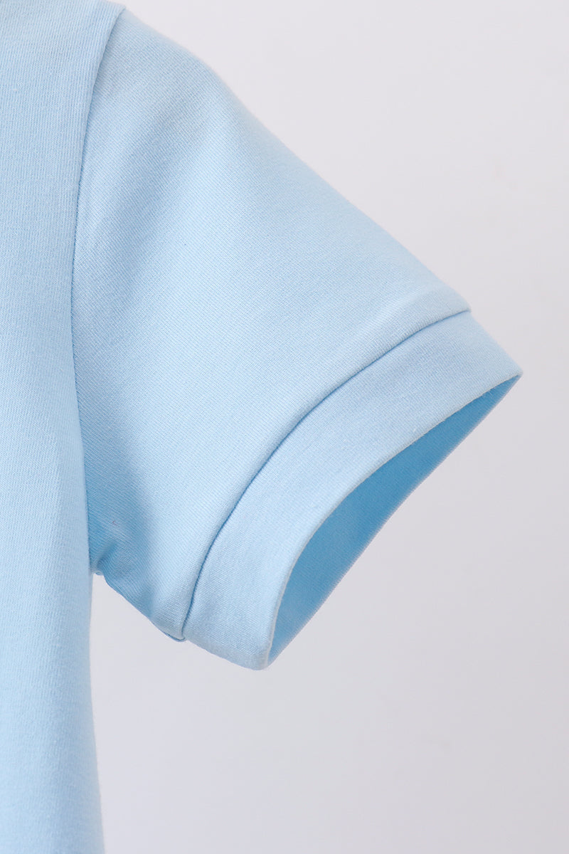 Blue Tractor Embroidered Polo