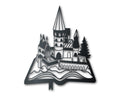 Metal Storybook Castle Wall Art | Indoor Outdoor | Up to 36" | Over 20 Color Options