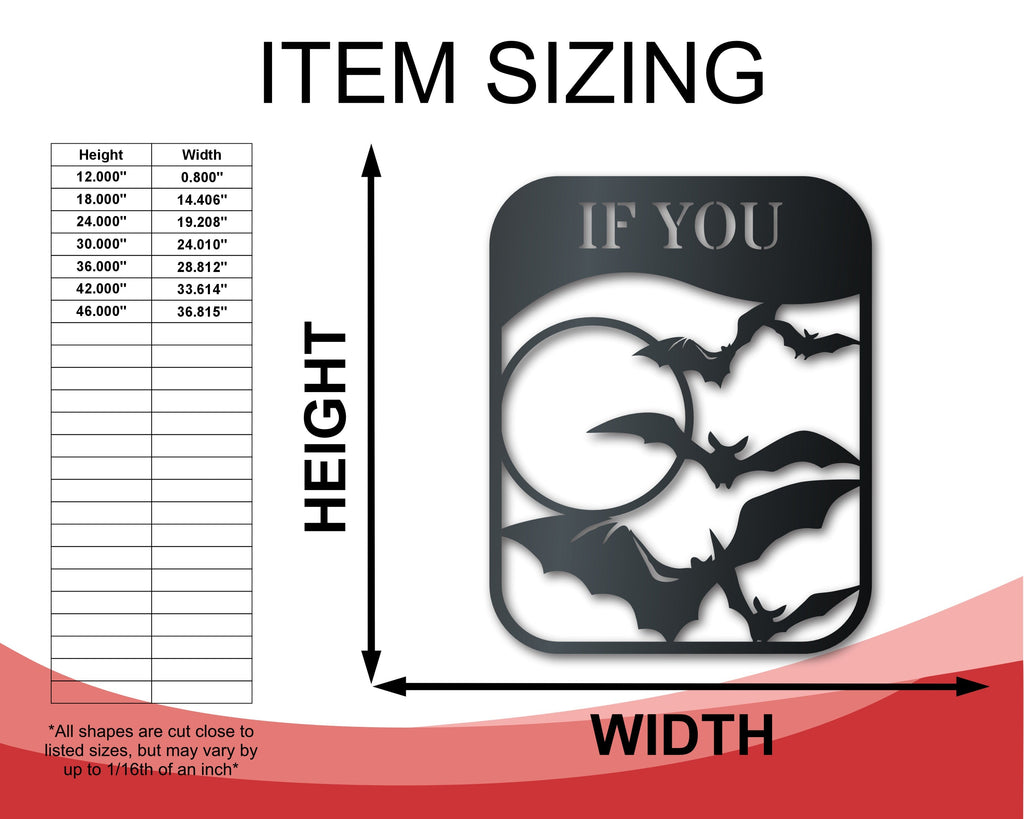 Custom Metal Halloween Signs | Set of 3 | Indoor Outdoor | Up to 46" | Over 20 Color Options