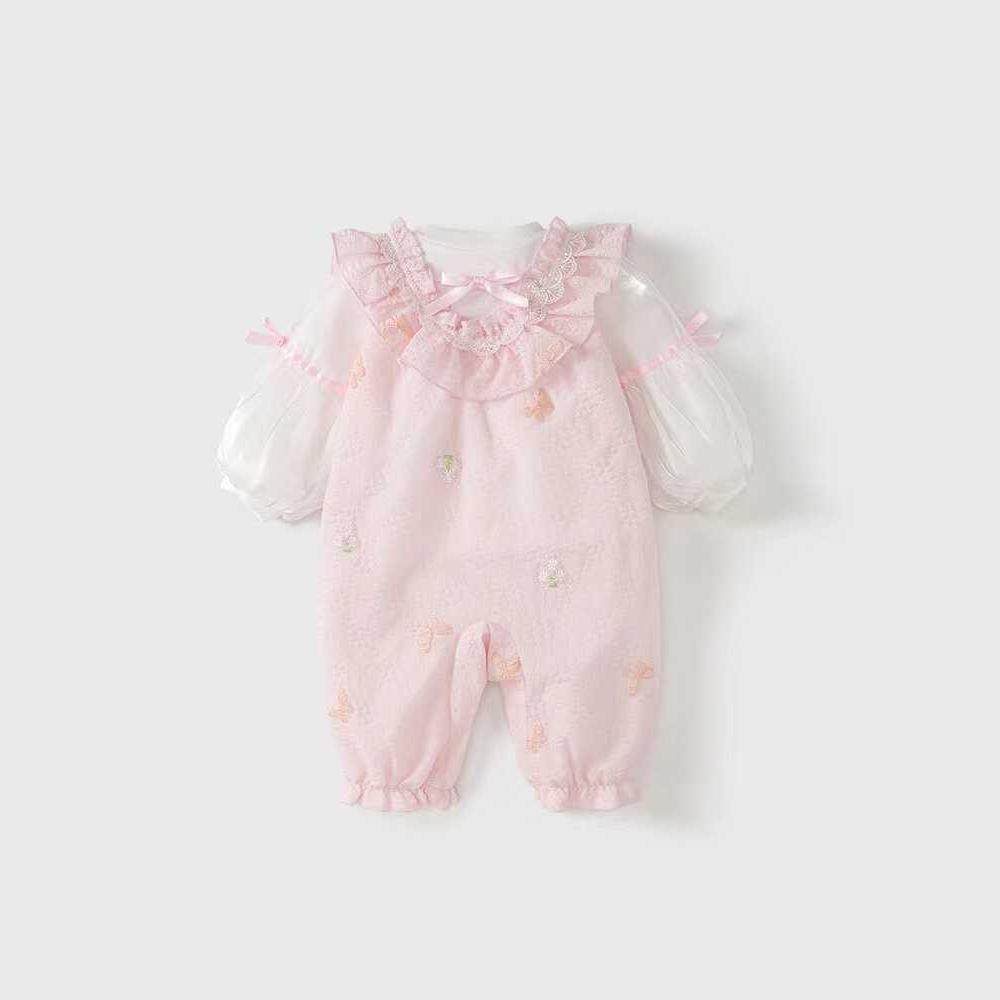 SpringAutumn One-Hundred-Day Romper Set For Baby Girls Full Moon