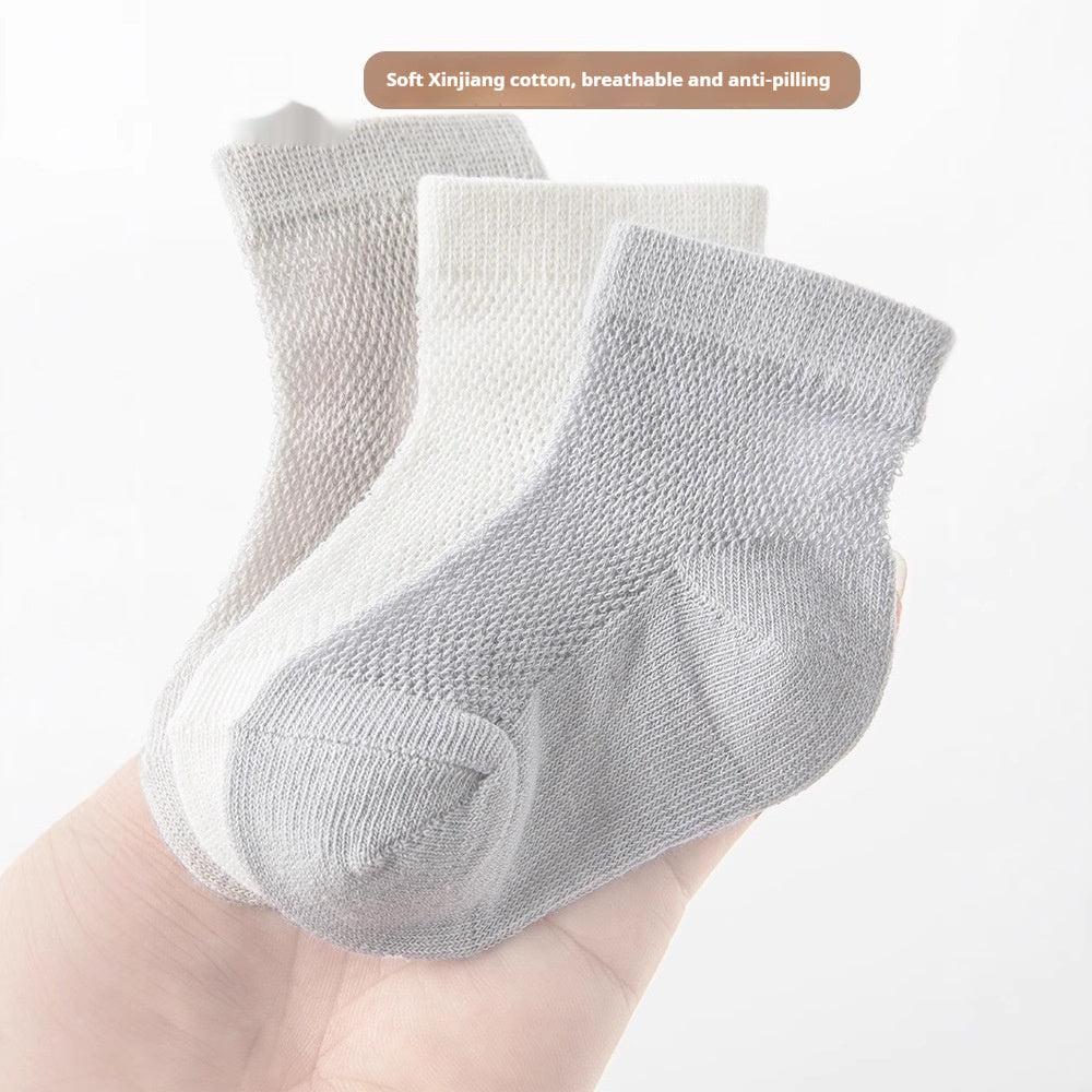 Baby Infant Thin Breathable Hollow-out Short Socks