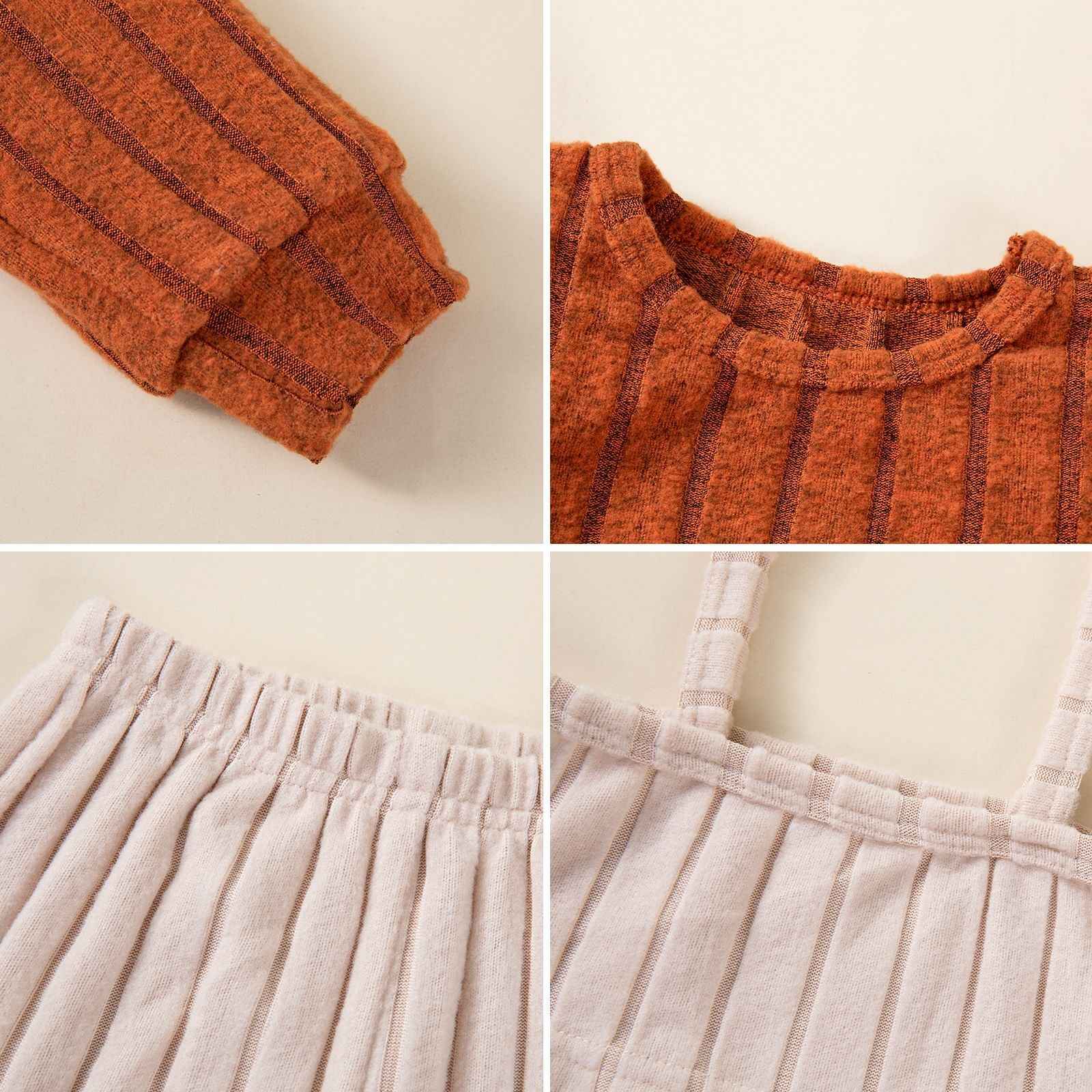 Chic Fashion Girls' 3-Piece Set Knit Long Sleeve Top, Strapless Vest, Wide-Leg Pants