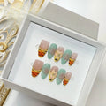 Dopamine Engraved Removable Nail Patch HandmadePress on Nails