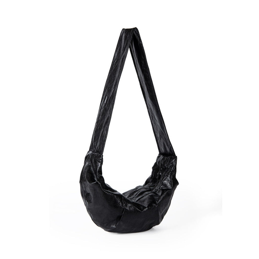Wide shoulder strap soft leather croissant bag for women, simple and versatile shoulder Crossbody bag, small shoulder bag for women