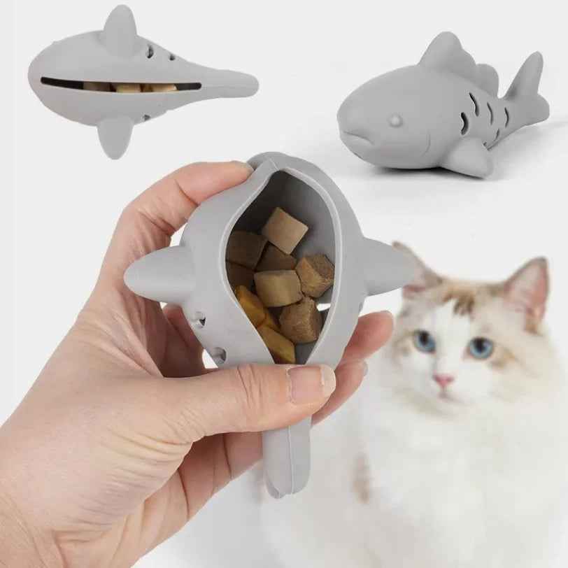 Silicone fish young cat pet teasing cat gnawing and hiding food