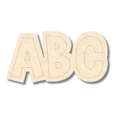 Unfinished Wood Etched ABC Shape | Paint By Line Crafts | up to 30" DIY