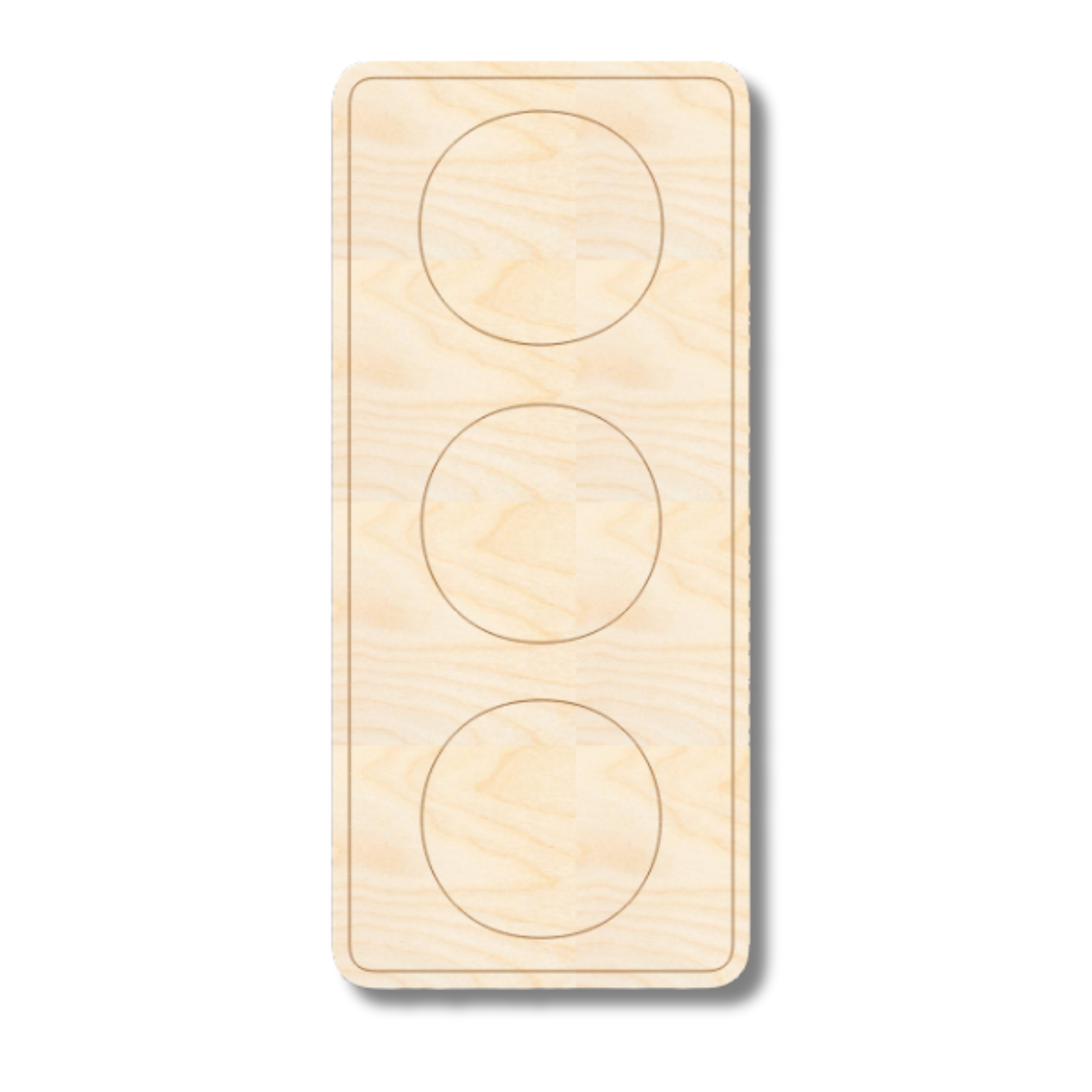 Unfinished Wood Etched Stop Light Shape | Paint By Line Crafts | up to 30" DIY