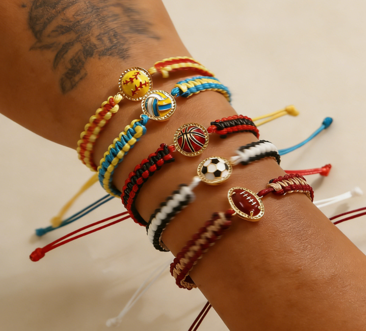 Handmade Woven Sport Bracelet Nylon Rope Adjustable Inspirational Gift