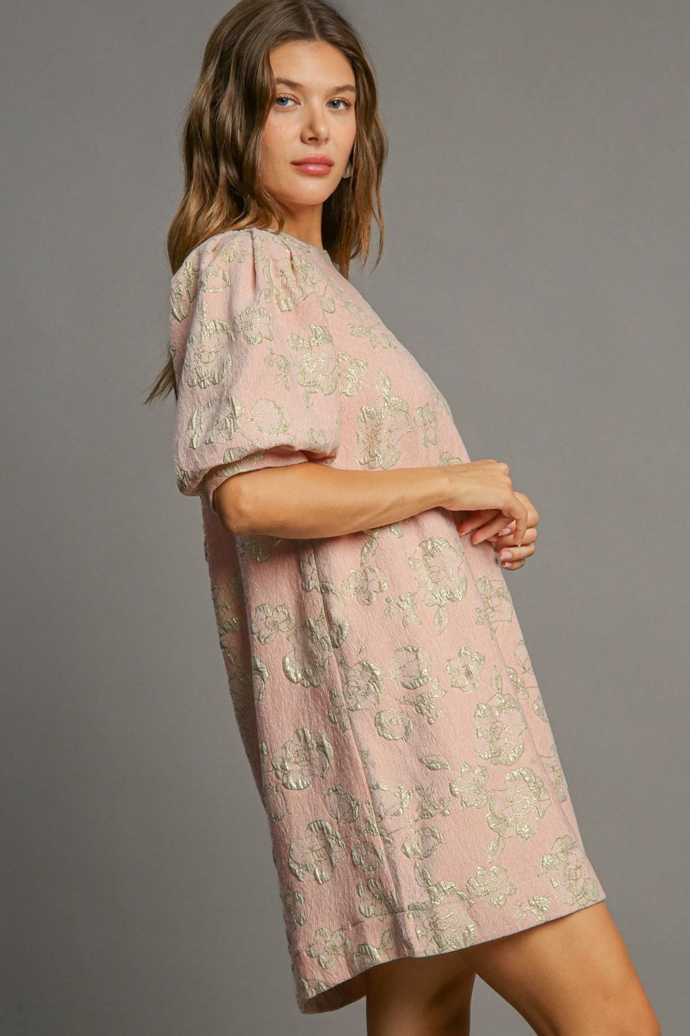 Elegant Floral Puff Sleeve Mini Dress Vintage-Inspired Women’s Dress Retro Timeless Design Dress