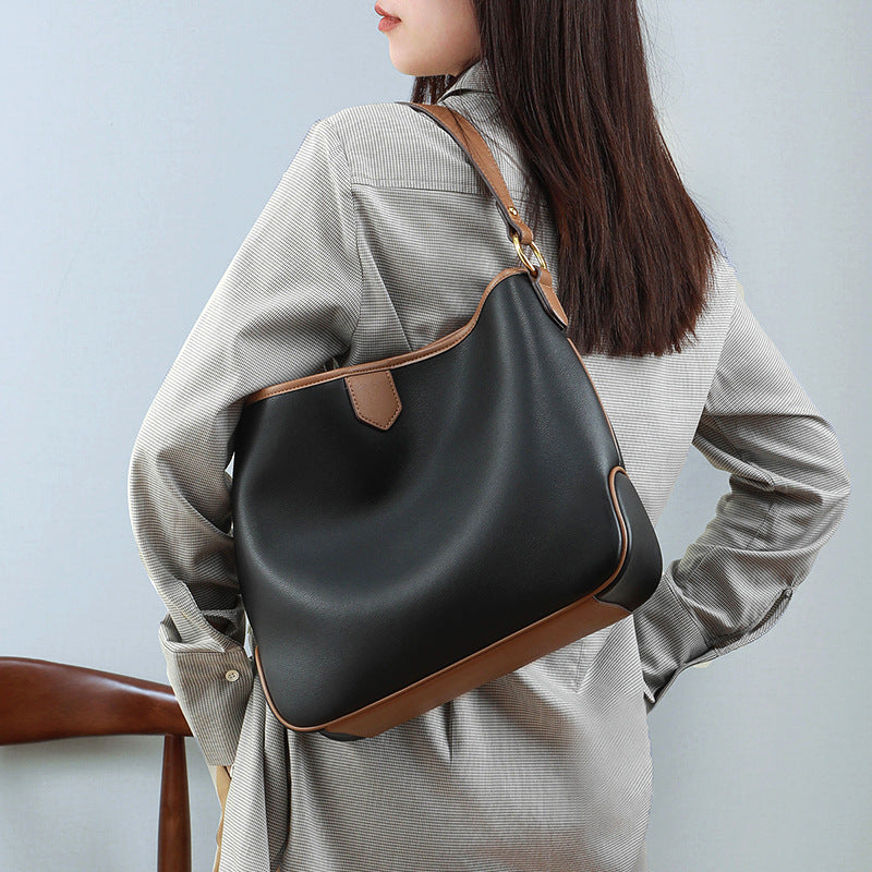 Genuine leather hobo handbags trendy commuter bag 5740