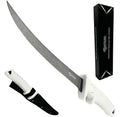 Wholesales in Stock  Handle Stainless Steel Fishing Knife Fishing Outdoor White Non-Slip Coating Fishing Fillet Knife