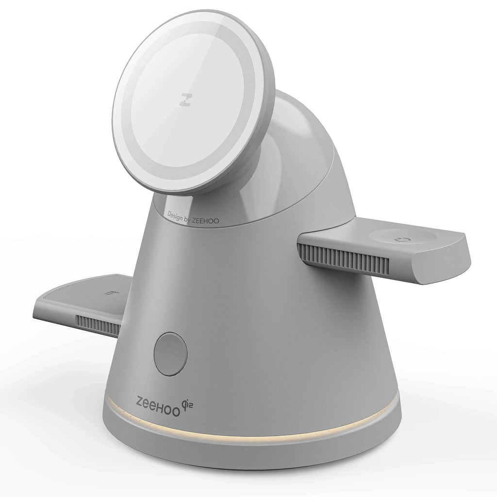 LuminoCore 4-in-1 Wireless Charging Station-Gery