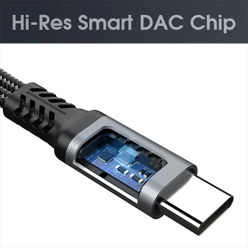 USB C Splitter, ZOOAUX Dual USB C Headphone and Charger Adapter,2-in-1 Type C Audio Dongle Cable with PD 60W Fast Charging