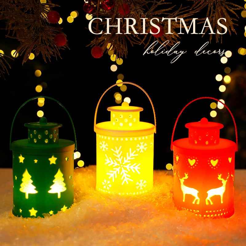 Nordic Style Creative Festival Decoration Ornament Christmas Candle Lamp LED Lantern Wind Lantern Electronic Candle