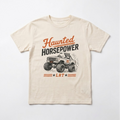 HAUNTED HORSEPOWER HALLOWEEN TEE - VINTAGE CREAM