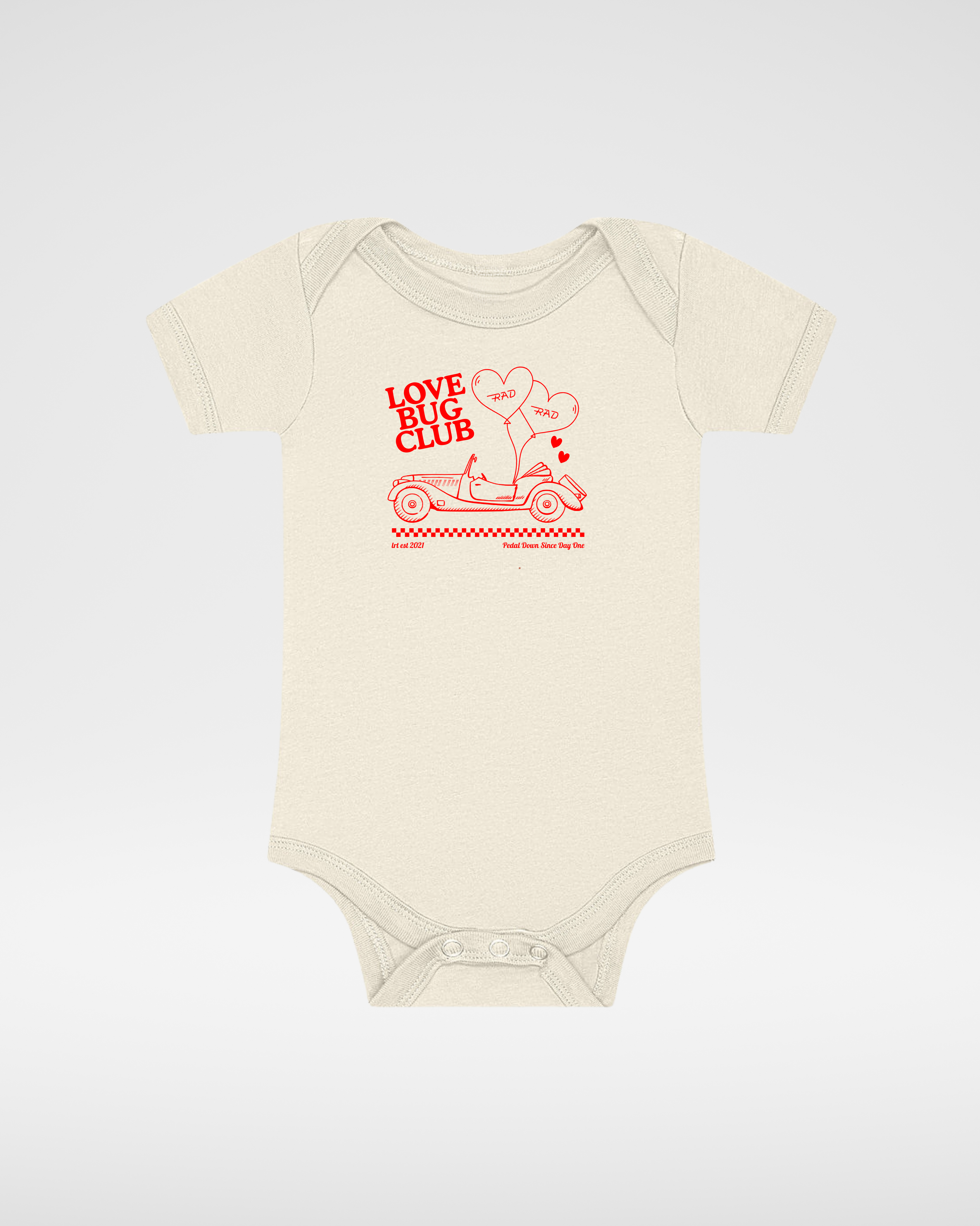 THE LOVE BUG CLUB TEE - ONESIE VINTAGE CREAM - EveryNest