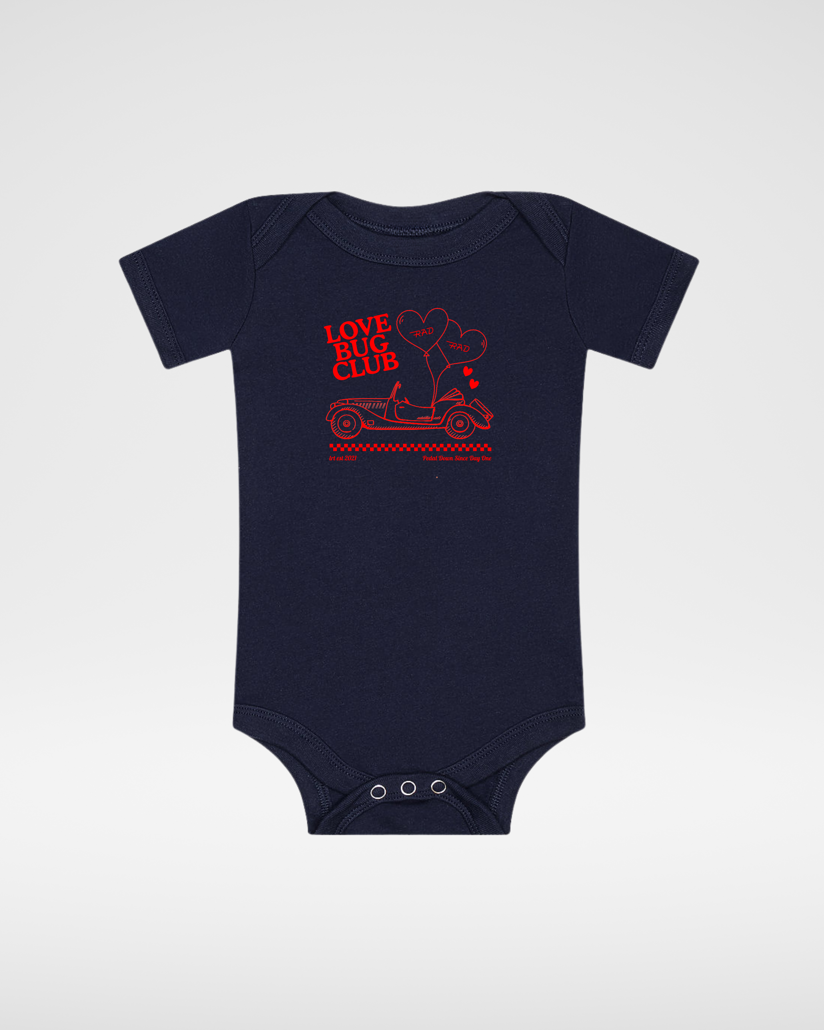 THE LOVE BUG CLUB TEE - ONESIE BLACK - EveryNest