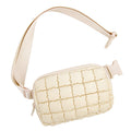 Evyn Quilted Puffer Sling Crossbody Belt Bum Fanny Waist Bag