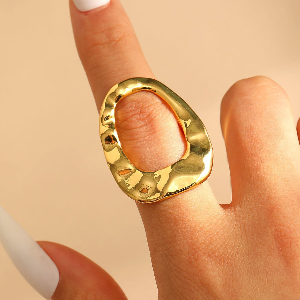 Light Luxury Geometric Line Ring