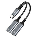 USB C Splitter, ZOOAUX Dual USB C Headphone and Charger Adapter,2-in-1 Type C Audio Dongle Cable with PD 60W Fast Charging