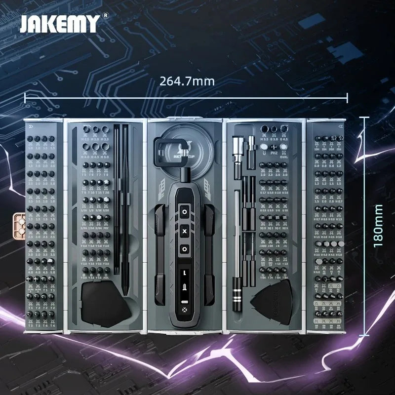 VMAN TOOLS 180 in 1 Precision Screwdriver Set Repair Tool Set Magnetic Electrical Lithium Battery Rechargeable Screwdriver