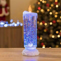Rotating Color Changing Glitter LED Romantic Crystal Candle