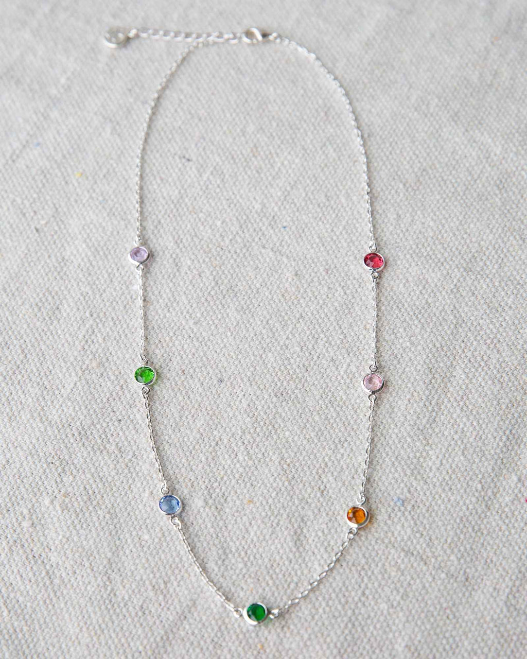 Silver Pop of Color Necklace