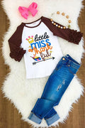 Girl's Thanksgiving Little Miss Thankful Raglan Shirt - EveryNest