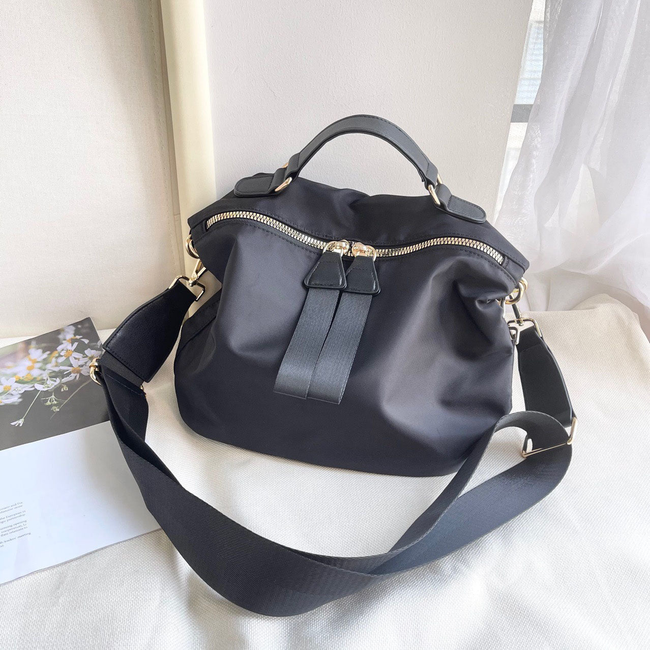 Demi Nylon Hobo Crossbody - EveryNest
