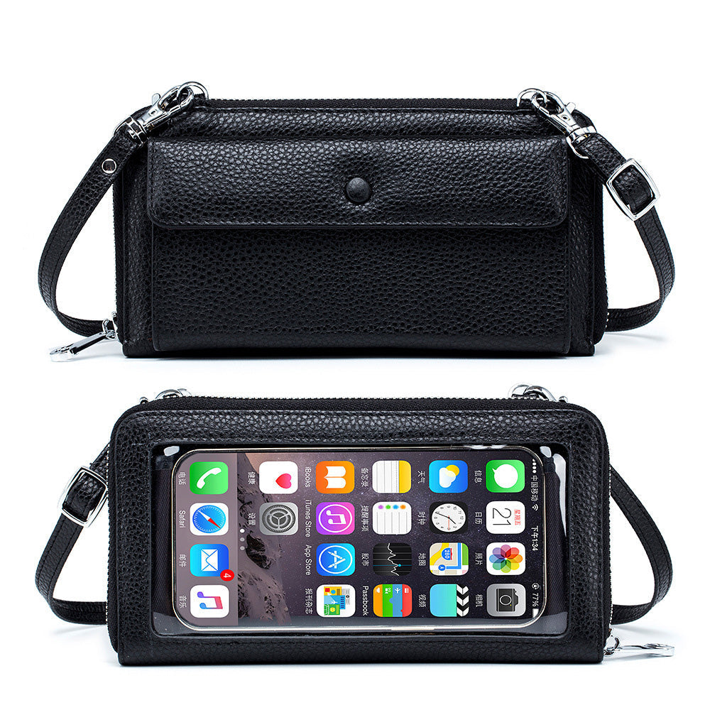 Ryann Genuine Leather Phone Wallet Crossbody - EveryNest