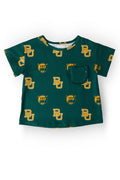 Baylor Green Bear Ruffle Pocket Tee