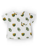 Baylor White Bear Ruffle Pocket Tee