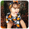 Infant Girl's Halloween Pom Pom Romper