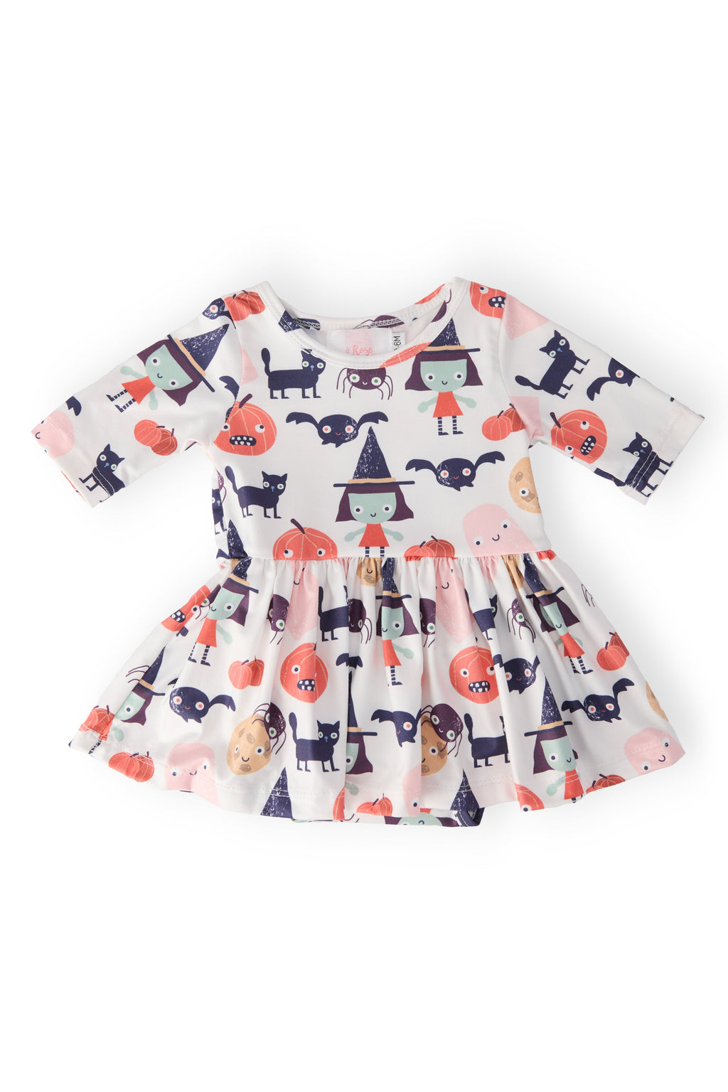 Boo Crew 3/4 Sleeve Twirl Bodysuit