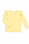 Butter Yellow Ruffle Cardigan