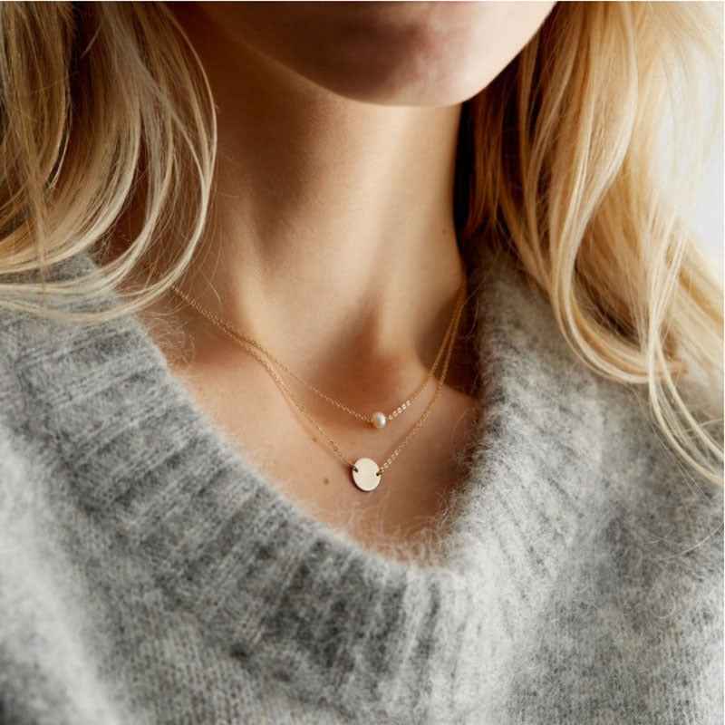 Round pearl necklace for girls