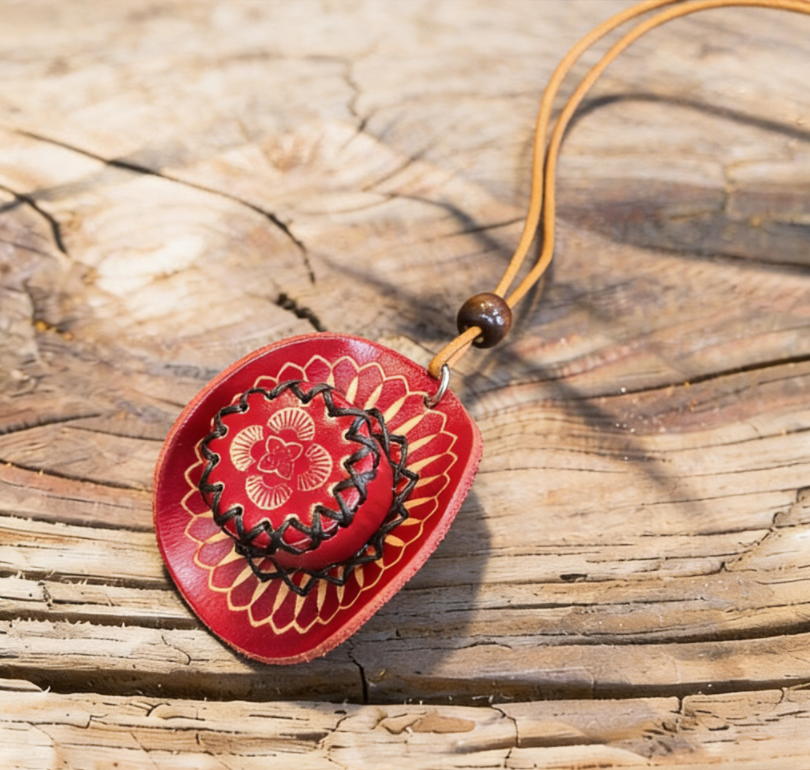 Handmade Pirate Hat Leather Keychain