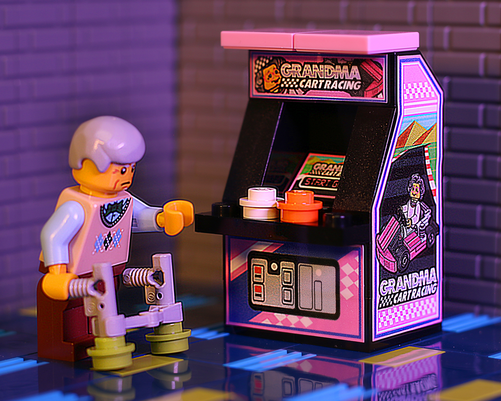 Grandma Cart Racing Classic Arcade Machine