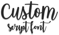 Metal Custom Script Font | Personalized Script Word Sign | Indoor Outdoor | Up to 46" | Over 20 Color Options