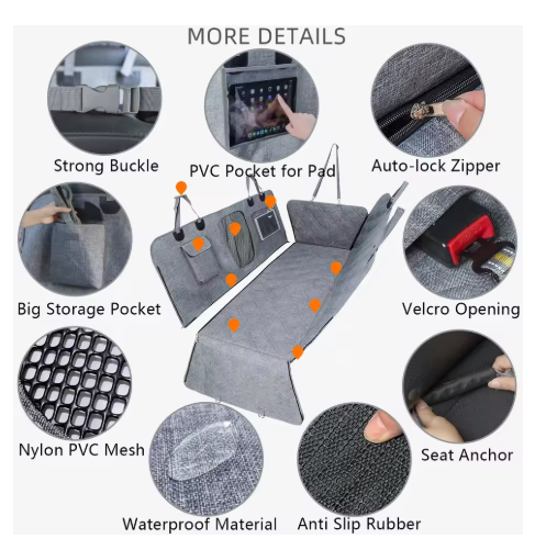 Divisible Waterproof Car Seat Pad for Rear Seats - Suitable for Pets and Humans, Thickened and Water-Resistant Automotive Backseat Pet Pad - EveryNest