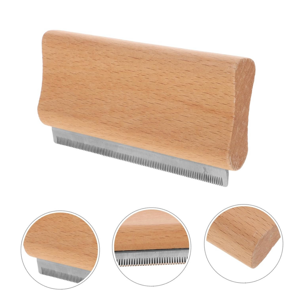 Pet shedding comb, dog deshedding comb, wooden horse brush