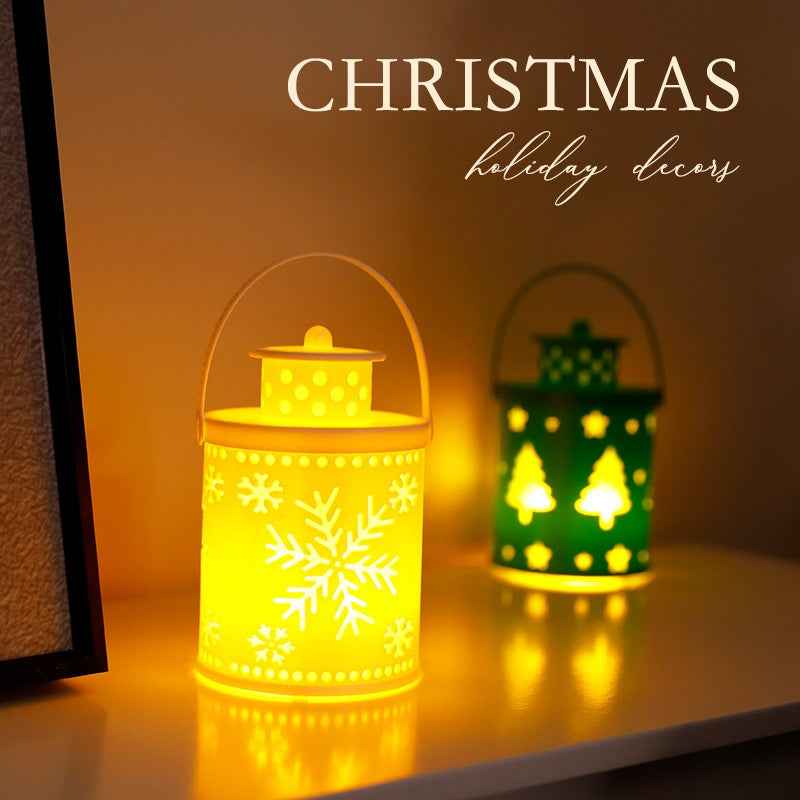 Nordic Style Creative Festival Decoration Ornament Christmas Candle Lamp LED Lantern Wind Lantern Electronic Candle