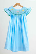 Blue fairy hand smocked dress