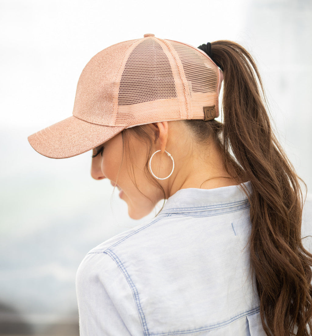 C.C Glitter Messy Bun Hats