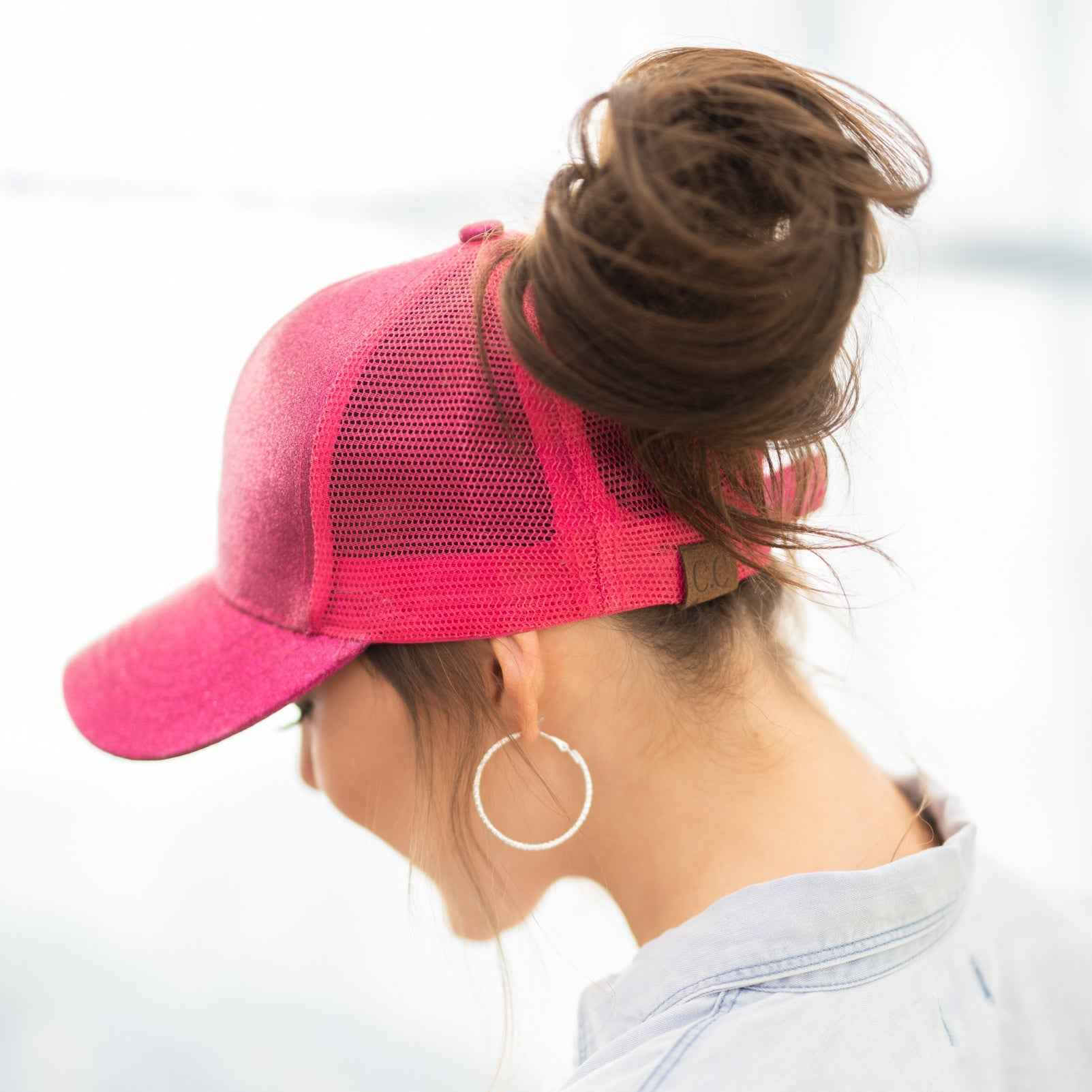 C.C Glitter Messy Bun Hats